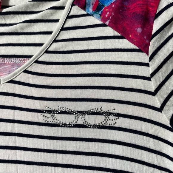 Leoma Lovegrove art to wear anchor mulitcolored long sleeve top size PM - Picture 5 of 7